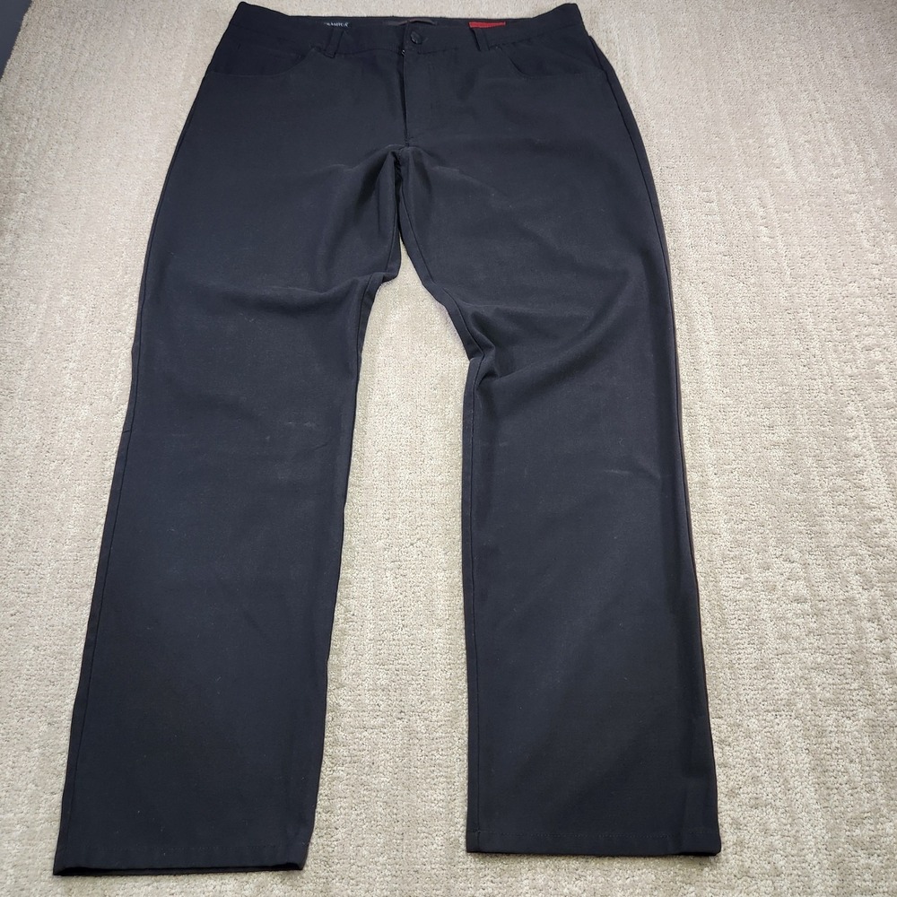 Alberto Pants Men 36x32 Black Ceramica Modern Slim Fit Stretch Chino Stone